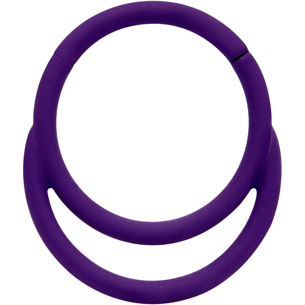 18G 3/8 Purple Matte Double Circle Cartilage Hinged Segment Ring