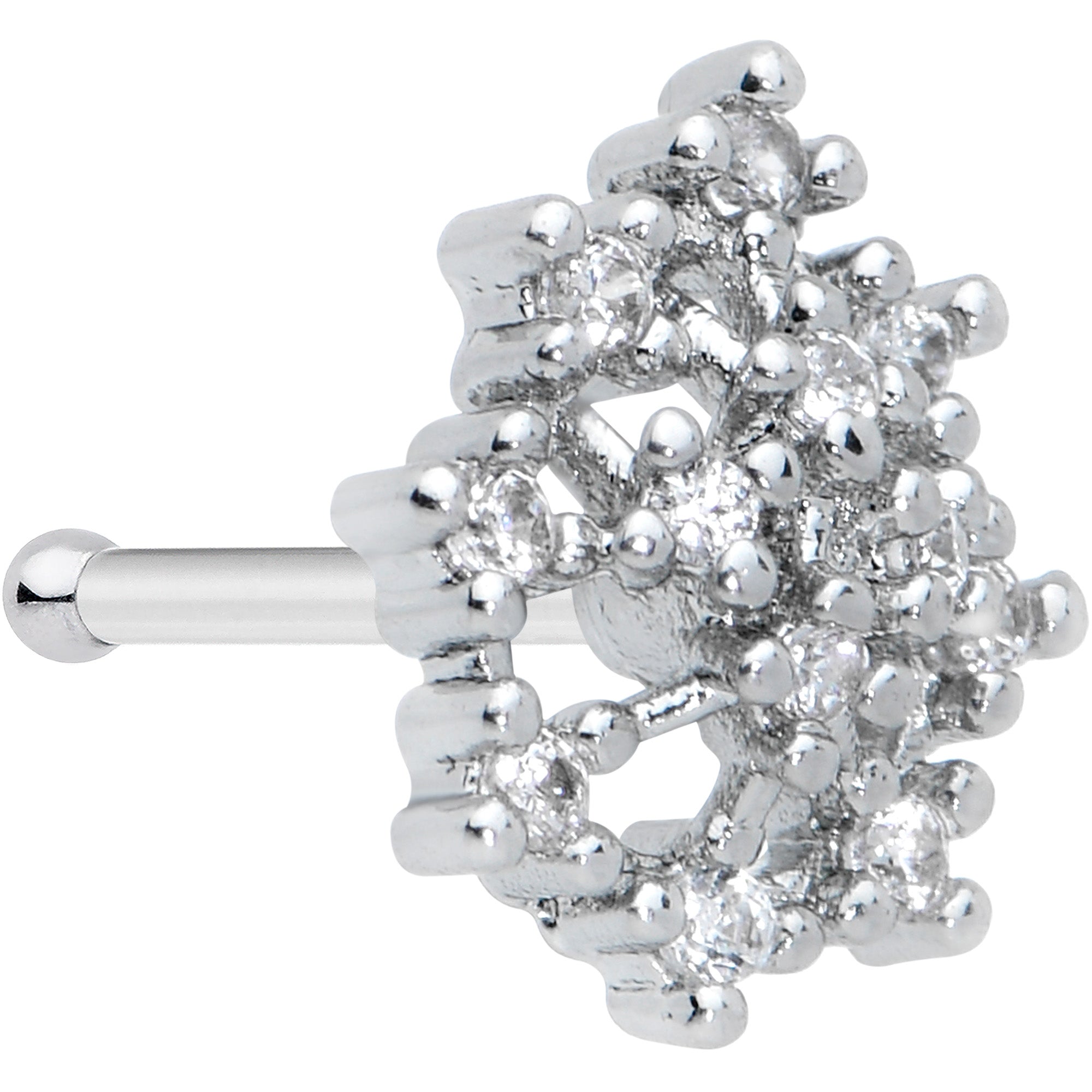 20G 5/16 Clear CZ Gem Constellation Nose Bone