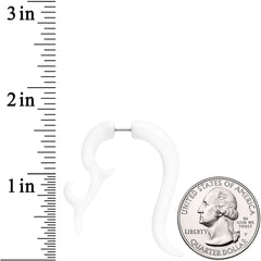 18G 1/4 White Tribal Style Cheater Hanger Plug Set