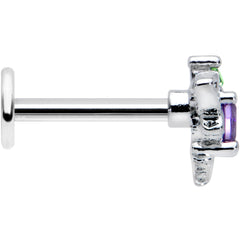 16G 5/16 Purple Green Gem Dragonfly Labret Monroe Tragus
