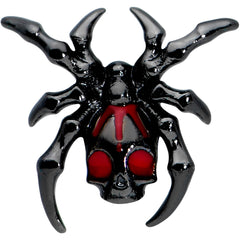 16G 5/16 Red Gem Black Spider Skull Halloween Labret Monroe Tragus