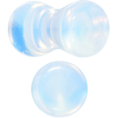 White Opalite Double Flare Plug Set