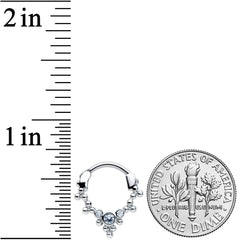 16G 5/16 Clear CZ Gem Princess Cartilage Clicker