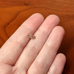 20G 1/4 Rose Gold Tone Textured Infinity Heart Nose Bone