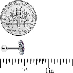 16G 1/4 Clear Purple Gem Abstract Elegance Cartilage Tragus