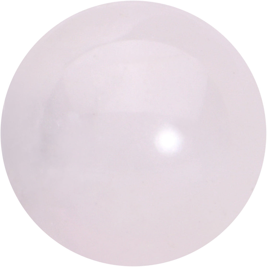 16G 1/4 Elegant Pink Rose Quartz Internal Threaded Labret Tragus