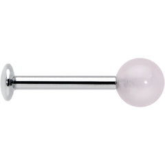 16G 5/16 Elegant Pink Rose Quartz Internal Threaded Labret Tragus