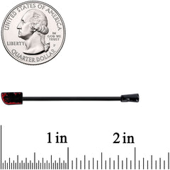 14G Black Bloody Axe Halloween Industrial Barbell 38mm