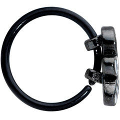 20G 5/16 Black Red Eye Mummy Halloween Nose Hoop