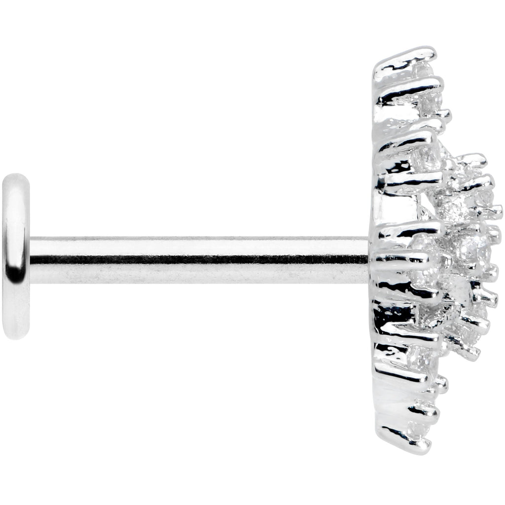 16G 5/16 Clear CZ Gem Constellation Labret Monroe Tragus