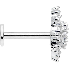 16G 5/16 Clear CZ Gem Constellation Labret Monroe Tragus