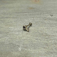 16G 5/16 Purple Gem Unlock My Heart Key Labret Monroe Tragus