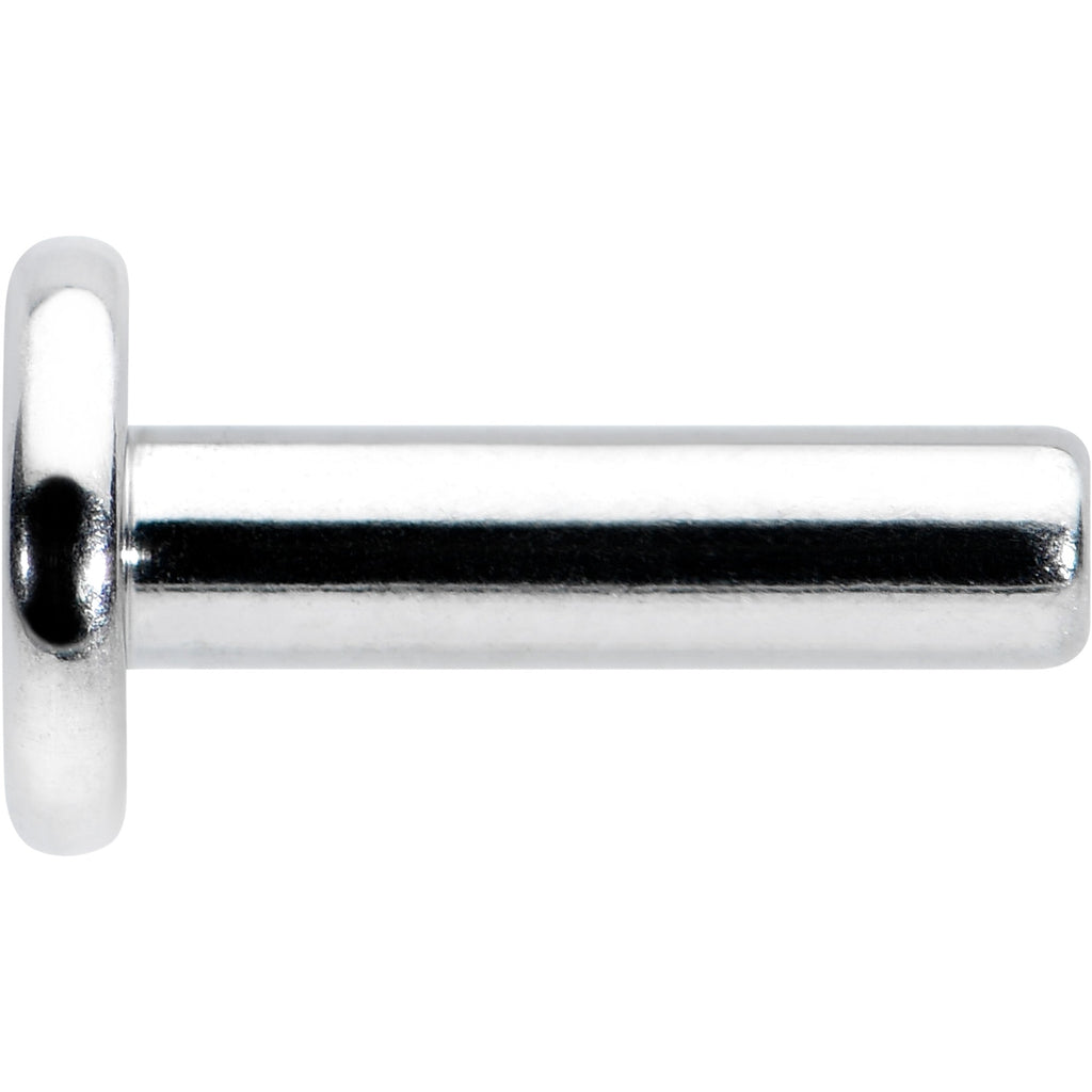 14G 1/4 G23 Titanium Threadless Post Only Labret Monroe Tragus