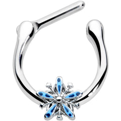 16G 5/16 Snowflake Blues Christmas Cartilage Clicker