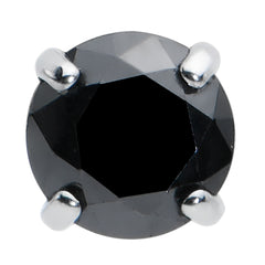 18G 5/16 Black CZ G23 Titanium Threadless Flower Labret Tragus