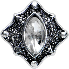 16G 1/4 Clear Gem Rhombus Retro Cartilage Tragus Earring