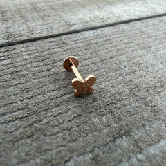 16G 5/16 Rosy Tone Simple Butterfly Internal Thread Labret Tragus