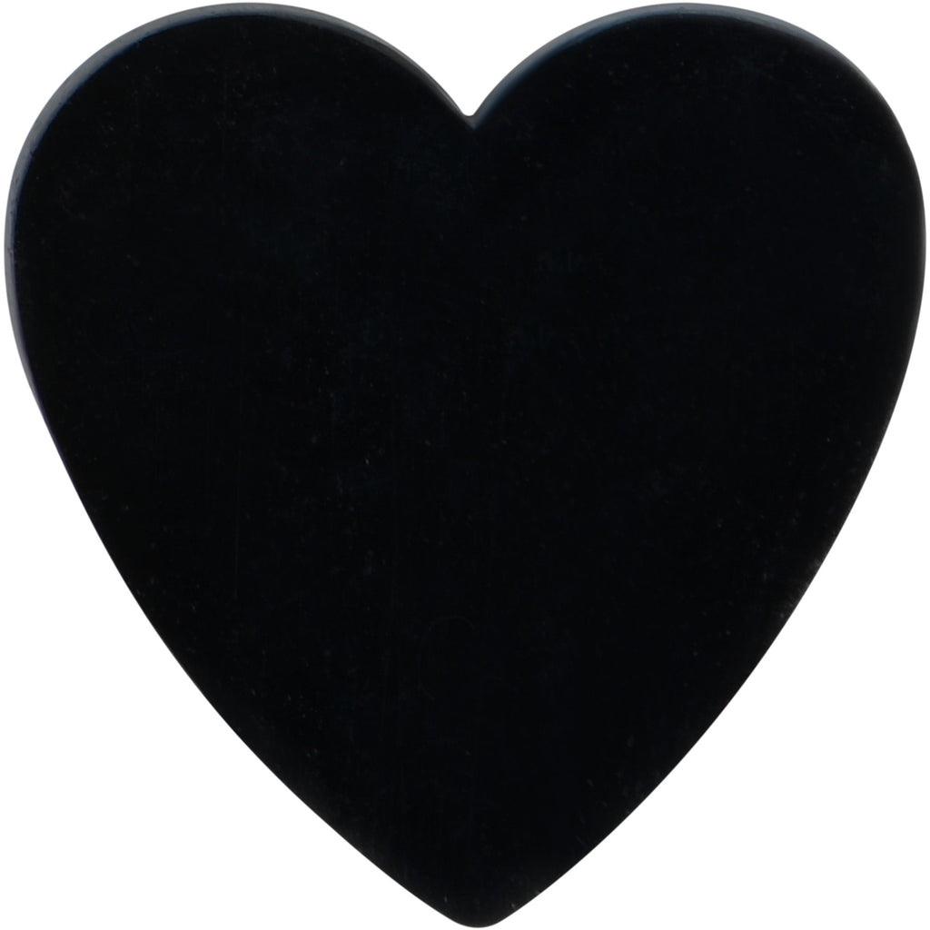 16G 5/16 Black Simple Heart Internally Threaded Labret Tragus