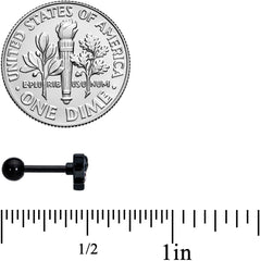 16G 1/4 Purple Gem Black Skull Blossom Cartilage Tragus Earring