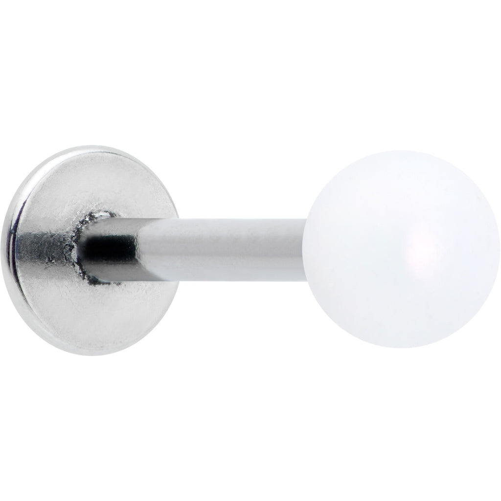 16G 5/16 Matte White Aurora Labret Monroe Tragus