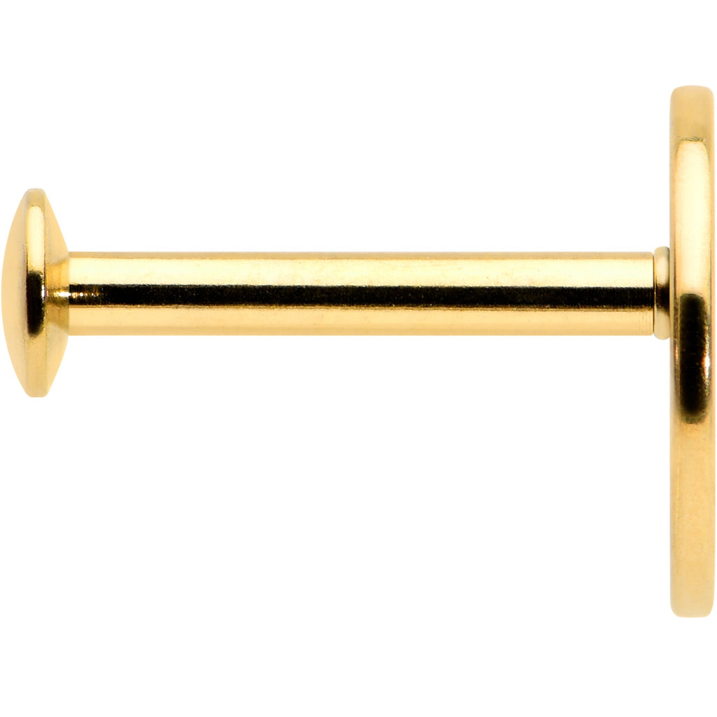 16G 5/16 Gold Tone Tree Circle Internal Thread Labret Monroe Tragus