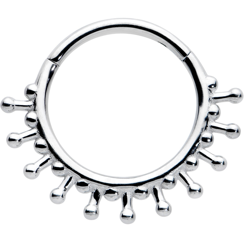 16G 3/8 Splatter Effect Hinged Segment Ring