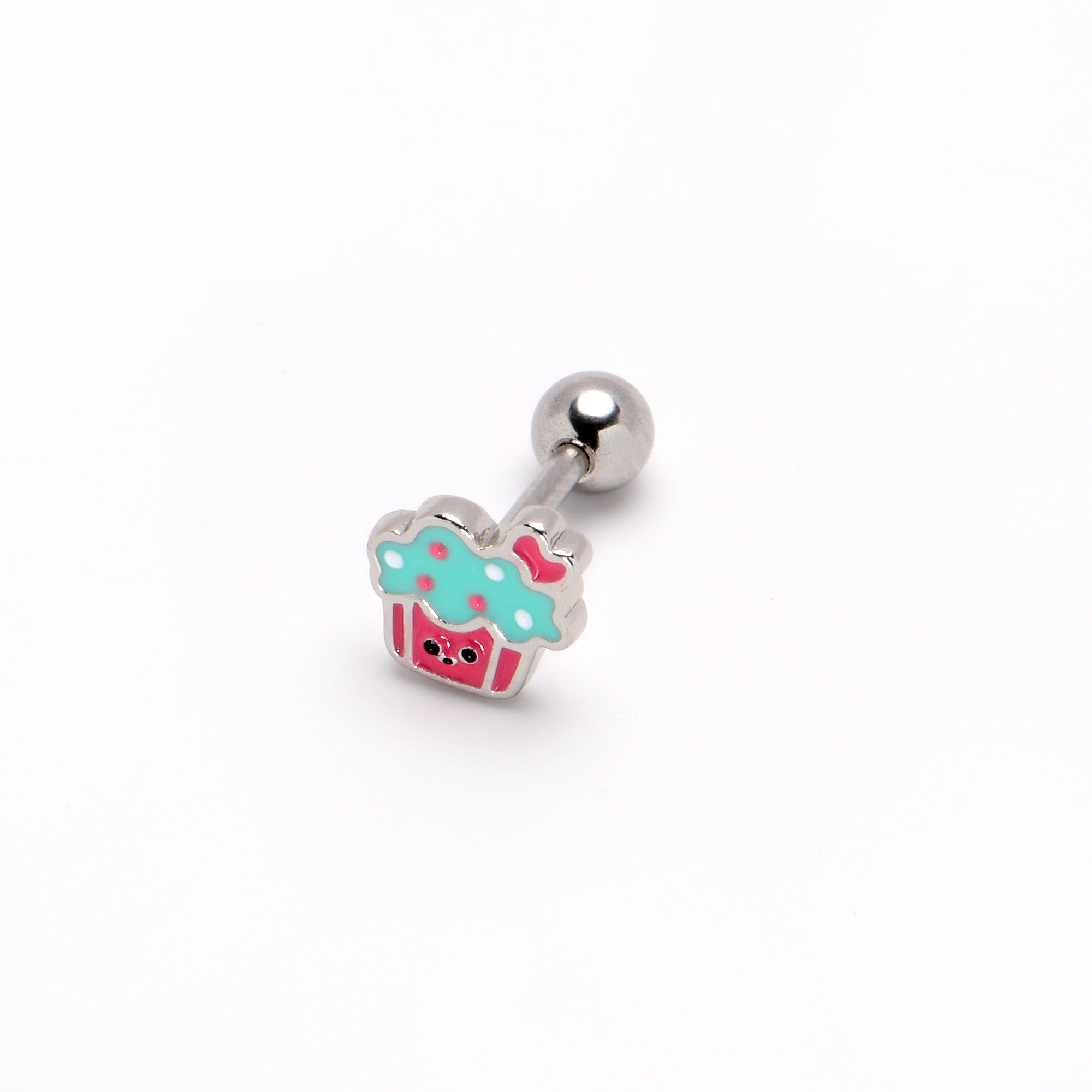 16G 1/4 Sweet Happy Cupcake Cartilage Tragus Earring