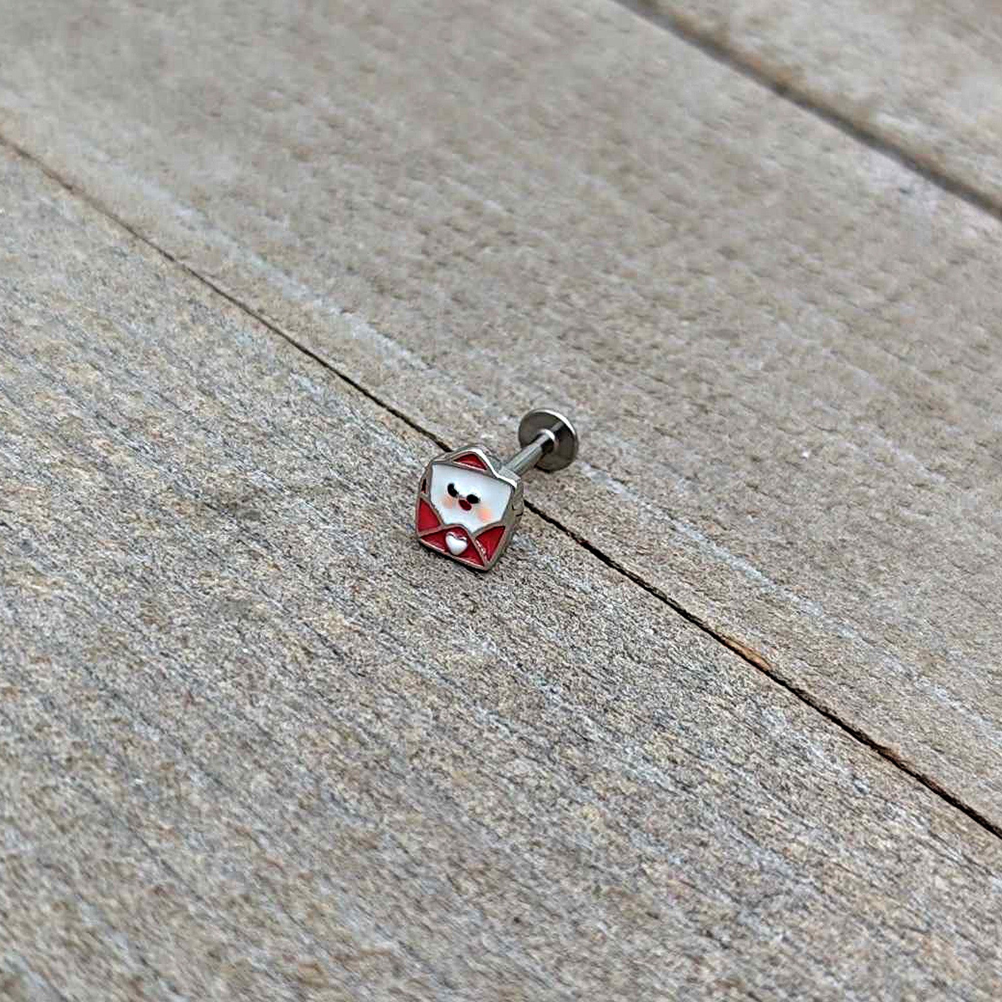 16G 5/16 Sweet Love Letter Valentine Labret Monroe Tragus