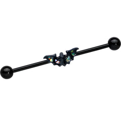 14G Flying Black Bat Industrial Barbell 38mm