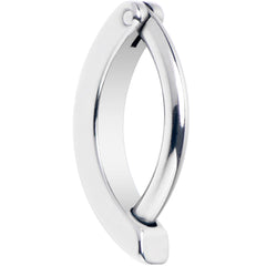 14G 3/8 316L Surgical Steel Smooth Style Hinged Hoop Belly Ring