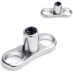 14G 2mm Rise Center Post Implant Grade Titanium Dermal Anchor Base