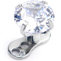 14G 5mm CZ Top 3 Hole Dermal Implant Grade Titanium Anchor Base