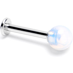14G 3/8 Opalite Natural Stone Labret Tragus Earring