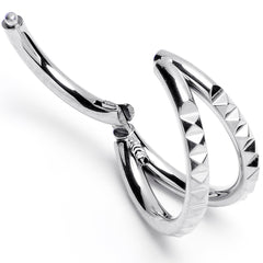 16G 5/16" 316L Steel Double Spike Precision Hinged Segment Ring
