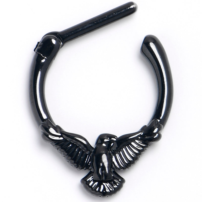 16G 5/16 Black Raven Bird Cartilage Clicker