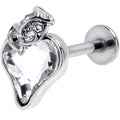 16G 5/16 Clear Gem Strawberry Love Labret Monroe Tragus