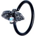 20G 5/16 Aurora Gem Black Beauty Bug Nose Hoop