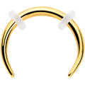 16G 5/16 Gold Tone Pincher Crescent Taper