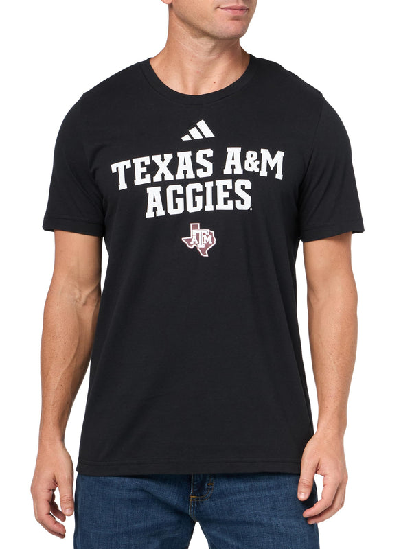 adidas Mens House T-Shirt Black/Texas A&M University