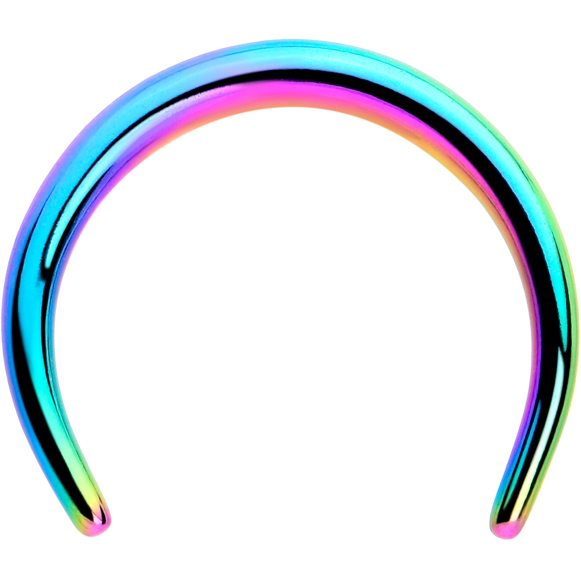 14G 3/8 Rainbow Pincher Crescent Taper