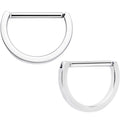 14G 13mm Implant Grade Titanium D Shaped Nipple Clicker Set
