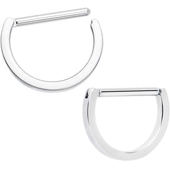 14G 13mm Implant Grade Titanium D Shaped Nipple Clicker Set