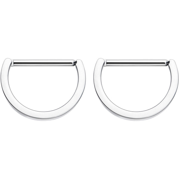 14G 13mm Implant Grade Titanium D Shaped Nipple Clicker Set