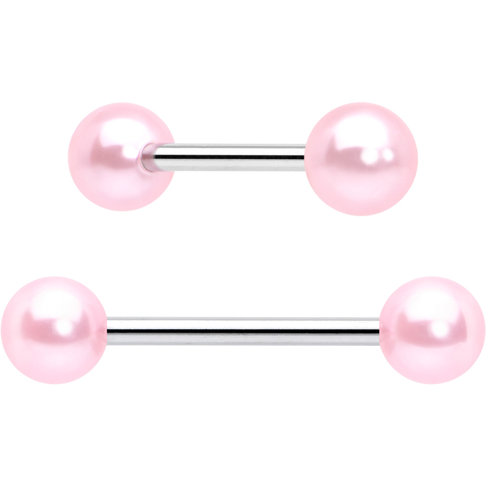Purple Clear CZ Gem Butterfly Pink Barbell Tongue Ring Set of 4