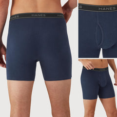Hanes mens Underwear Boxer Briefs Pack, Cool & Breathable Cotton Moisture-wicking Underwear for Men, No Ride Up