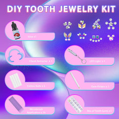 Tooth Gem Kit, DIY Crystals Jewelry Kit Teeth Gems Set, Professional Fashionable Tooth Gems Starter Set