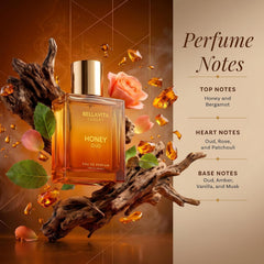 BellaVita Luxury Perfume Duo Honey Oud Eau de Parfum (3.4 fl. oz.) + White Oud Eau de Parfum (3.4 fl. oz.) | Long-Lasting, Vegan & Cruelty-Free Fragrances for Every Occasion