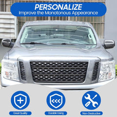 Door Rear View Mirror Cover Compatible with Nissan Titan 2016-2023, ABS Auto Exterior Side Rearview Mirror Protective Trim Cap Accessories 2Pcs (Carbon Fiber Pattern)