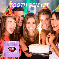 Fiorland Tooth Gem Kit, DIY Crystals Jewelry Kit Teeth Gems Set, 2025 New Professional Fashionable Y2k Tooth Gems for Teeth Fun at Home Use (White)