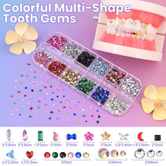 DAZZLEBRITE Tooth Gem Kit, Tooth Gems Kit for Teeth, Beginners Starter Crystals Teeth Gem Jewelry for Women Men, Bedazzling Gems Kits with Pickup Tools.